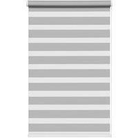 New Edge Blinds Silver Day & Night Zebra Roller Blind (165cm drop) - 65cm | Size: 135 cm