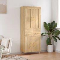 Berkfield Home Highboard Sonoma Oak 69.5x34x180 cm Engineered Wood in Brown