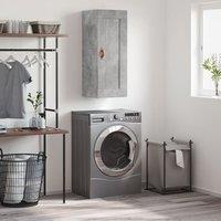 Berkfield Home Wall Mounted Cabinet Concrete Grey 34.5x34x90 cm Engineered Wood