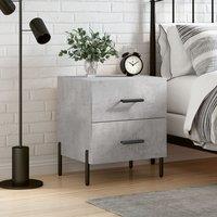 Berkfield Home Bedside Cabinet Concrete Grey 40x35x47.5 cm Engineered Wood