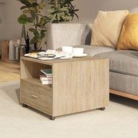Berkfield Home Coffee Table Sonoma Oak 55x55x40 cm Engineered Wood in Brown | Size: 55 x 55 x 40 cm
