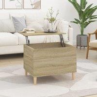Berkfield Home Coffee Table Sonoma Oak 60x44.5x45 cm Engineered Wood in Brown