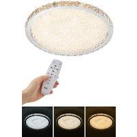 Round Adjustable LED Crystal Ceiling Light with Remote Control