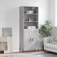 Berkfield Home Highboard Concrete Grey 69.5x34x180 cm Engineered Wood