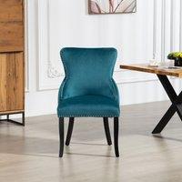 Artemis Home Palata Velvet Fabric Dining Chairs - Set of 2 in Teal | Size: 2 Pack