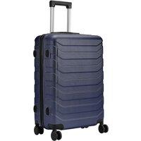 Classic 24 Inch Blue Rolling Hardshell Travel Suitcase