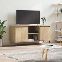 Berkfield Home TV Cabinet Sonoma Oak 104x35x50 cm Engineered Wood in Brown | Size: 104 x 35 x 50 cm