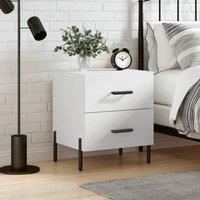 Berkfield Home Bedside Cabinet White 40x35x47.5 cm Engineered Wood