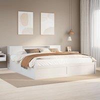 Berkfield Home Bed Frame without Mattress White 200x200 cm Solid Wood Pine