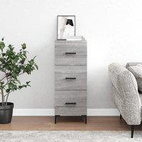 Berkfield Home Sideboard Grey Sonoma 34.5x34x90 cm Engineered Wood