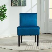 Valina Velvet Fabric Armless Accent