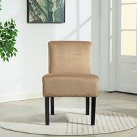 Valina Velvet Fabric Armless Accent