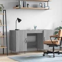 Berkfield Home Desk Grey Sonoma 140x50x75 cm Engineered Wood | Size: 140 x 50 x 75 cm