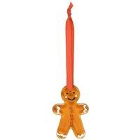 Something Different Glass Gingerbread Man Hanging Ornament (Pack of 20) in Gold