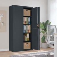 Berkfield Home File Cabinet Anthracite 90x40x180 cm Steel in Black | Size: 90 x 40 x 180 cm