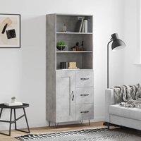 Berkfield Home Highboard Concrete Grey 69.5x34x180 cm Engineered Wood