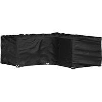 Berkfield Home L-Shaped Garden Furniture Cover 16 Eyelets 215x215x70 cm in Black | Size: 215 x 215 x 70 cm