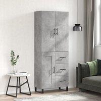 Berkfield Home Highboard Concrete Grey 69.5x34x180 cm Engineered Wood