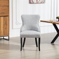 Artemis Home Rodello Fabric Dining Chairs - Set of 2 in Light Grey | Size: 2 Pack