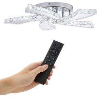 Adjustable LED Crystal Ceiling Light with Remote Control