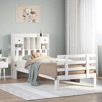 Berkfield Home Bookcase Bed without Mattress White 90x200cm Solid Wood Pine | Size: 90x200 cm