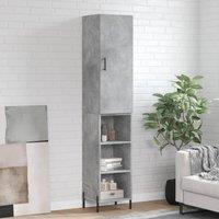 Berkfield Home Highboard Concrete Grey 34.5x34x180 cm Engineered Wood