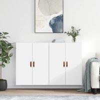 Berkfield Home Wall Mounted Cabinets 2 pcs White 69.5x34x90 cm