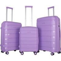 JLY Lightweight Luggage Set of 3 - Combination for Every Journey | SB Charging Port, Dual Spinner Wheels, TSA Lock, Shock-Resistant PP Hard Shell