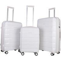JLY Lightweight Luggage Set of 3 - Combination for Every Journey | SB Charging Port, Dual Spinner Wheels, TSA Lock, Shock-Resistant PP Hard Shell