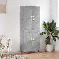 Berkfield Home Highboard Concrete Grey 69.5x34x180 cm Engineered Wood