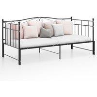 Berkfield Home Pull-out Sofa Bed Frame Black Metal 90x200 cm