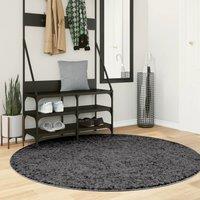 Berkfield Home Rug OVIEDO Short Pile Anthracite v 160 cm in Black | Size: Medium