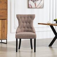 Artemis Home Lurano Fabric Dining Chairs - Set of 2 in Dark Brown | Size: 2 Pack