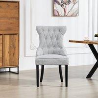 Artemis Home Lurano Fabric Dining Chairs - Set of 2 in Light Grey | Size: 2 Pack