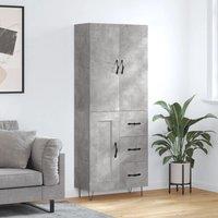 Berkfield Home Highboard Concrete Grey 69.5x34x180 cm Engineered Wood