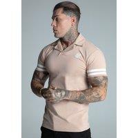 SikSilk Men's Brown Tournament Revere Polo | Size: Small