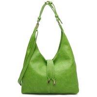 Fontanella Fashion Women's Donna PU Leather Hobo Shoulder Bag in Bright Green