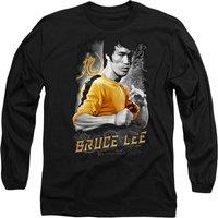 Bruce Lee Yellow Dragon Long Sleeve T-Shirt, Black | Size: 2XL