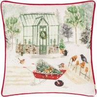 Evans Lichfield Winter Garden Printed Cushion | Size: 43 cm x 43 cm
