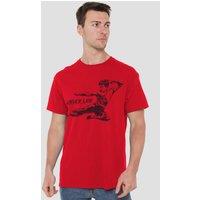 Bruce Lee Line Kick T-Shirt, Red | Size: XL