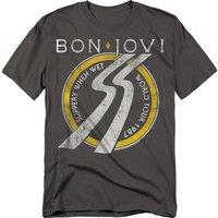 Bon Jovi Slippery When Wet World Tour T-Shirt, Charcoal | Size: Small