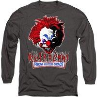 Other Killer Klowns From Outer Space Rough Clown Long Sleeve T-Shirt, Charcoal | Size: Medium