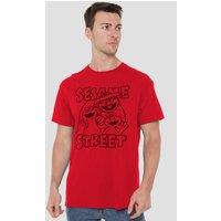 Sesame Street Group Crunch T-Shirt, Red | Size: XL