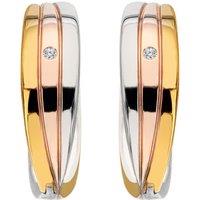 Hot Diamonds Women's Trio Hoop Earrings - Tri-colour in Silver | Size: 5