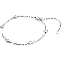 Hot Diamonds Women's Tender White Topaz Intermittent Bracelet in Silver | Size: 21 cm