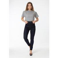 I AM DENIM Women's Above & Beyond Tummy Control High Waist Skinny Jeans in Dark Blue | Size: 6