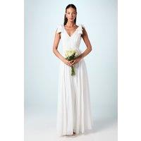 Coast Women's Bow Shoulder Embellished Maxi Wedding Dress in Ivory | Size: 12