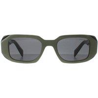 Prada Women's Rectangle Sage Black Dark Grey PR17WS