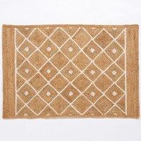 Esselle Prestbury Diamond Handbraided Rug in Natural | Size: 120 cm x 170 cm
