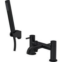 Balterley Round Bath Shower Mixer Tap with Shower Kit Matt Black